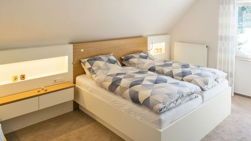 Fertiggestelltes Schlafzimmer